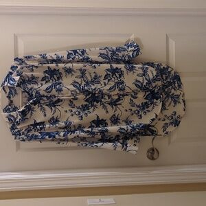 Express S blue pattern tunic
